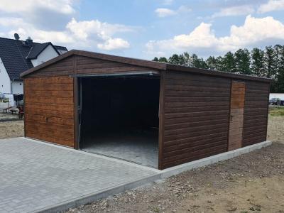 6x6 Blechgarage mit Satteldach EXTRALINE v5