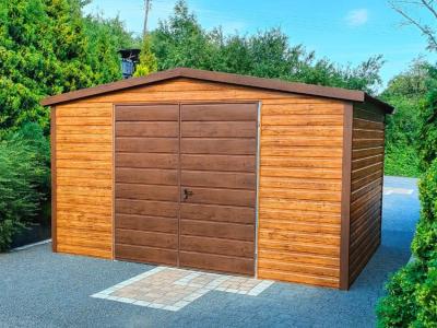 4x4m Blechgarage mit Satteldach SUPERLINE-PLUS